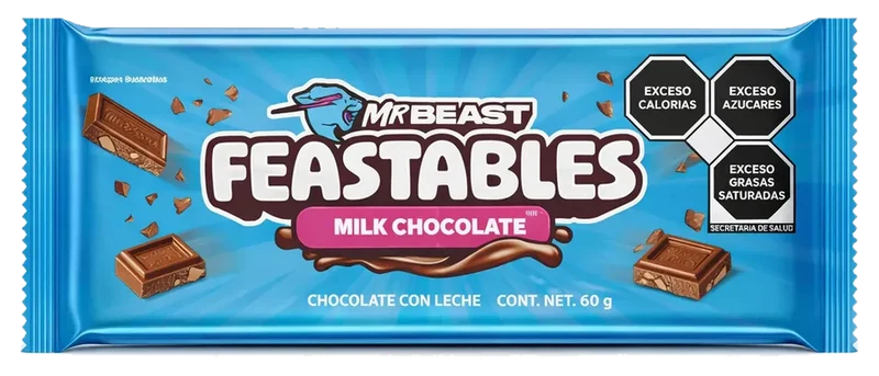 Chocolates Feastables MrBeast Chocolate con leche
