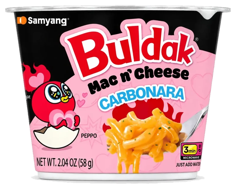 More Samyang Buldak products Mac & Cheese Bowl Carbonara