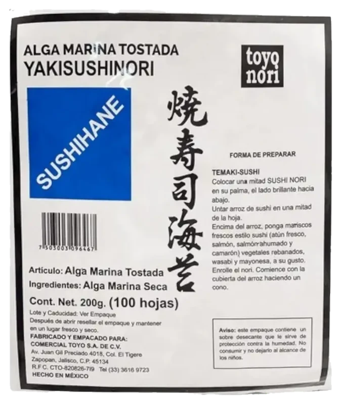 Abasto para sushi Alga nori Toyo Foods