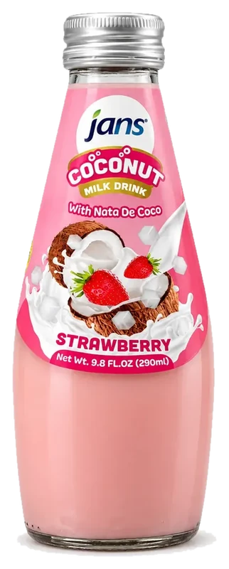 Bebida Jans con nata de coco Fresa