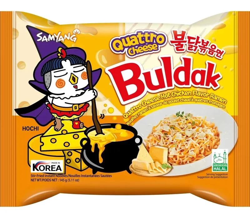 Ramen Buldak Quattro Cheese · Cuatro quesos